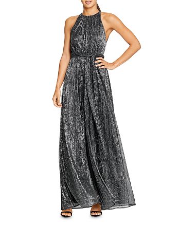 HALSTON Metallic Jersey Gown | Bloomingdale's
