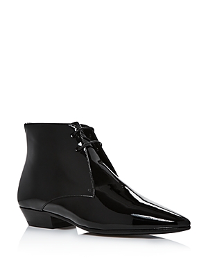 SAINT LAURENT WOMEN'S JONAS 25 LACE-UP BOOTIES,5818450D500