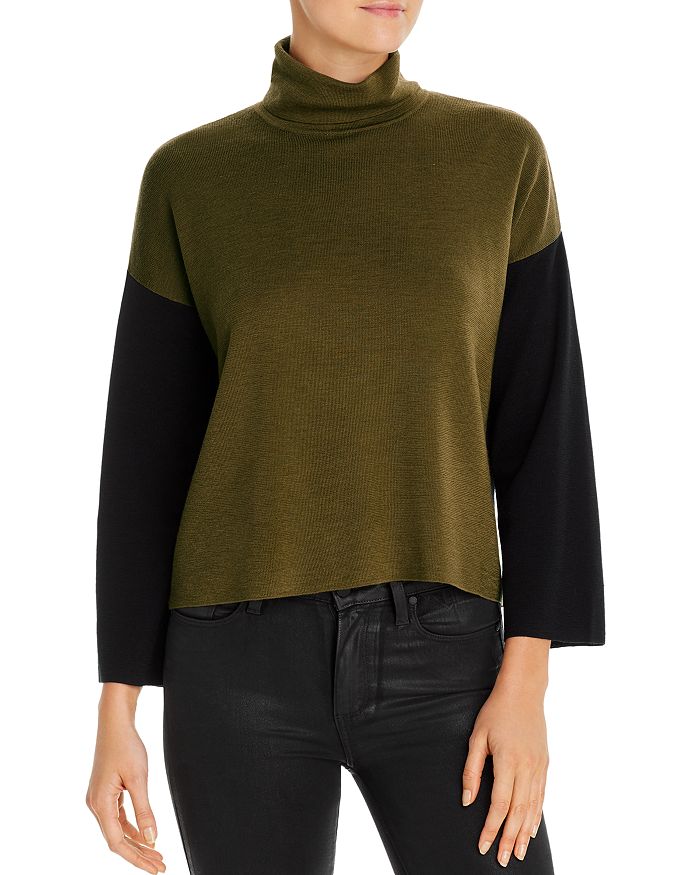 Eileen fisher color block sweater sale