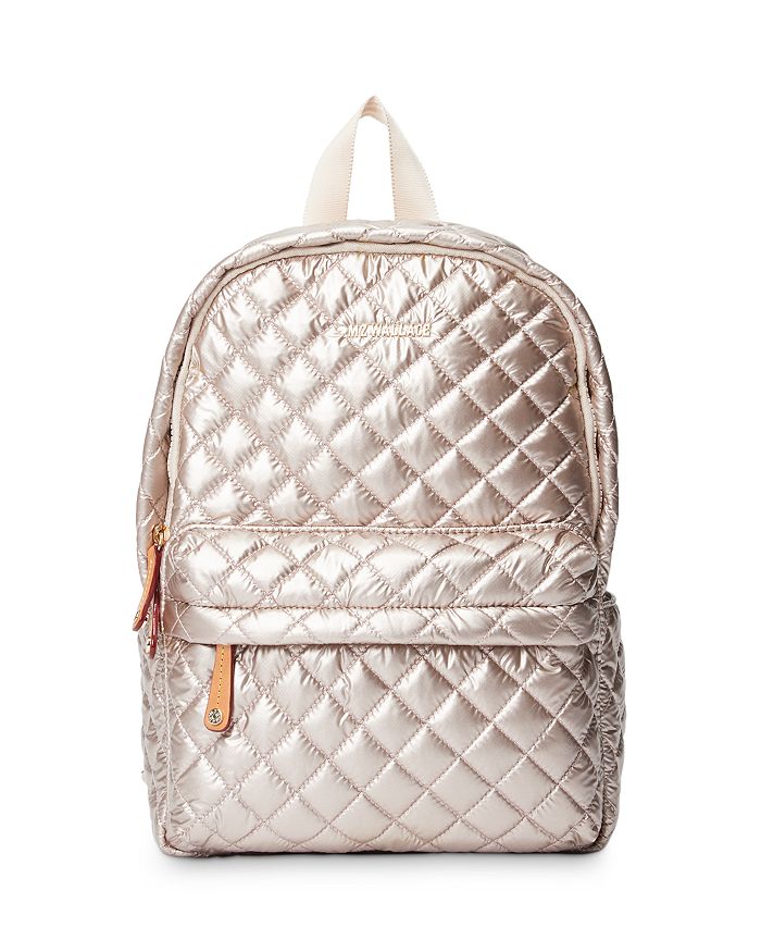 Mz Wallace City Backpack In Rose Gold Metallic