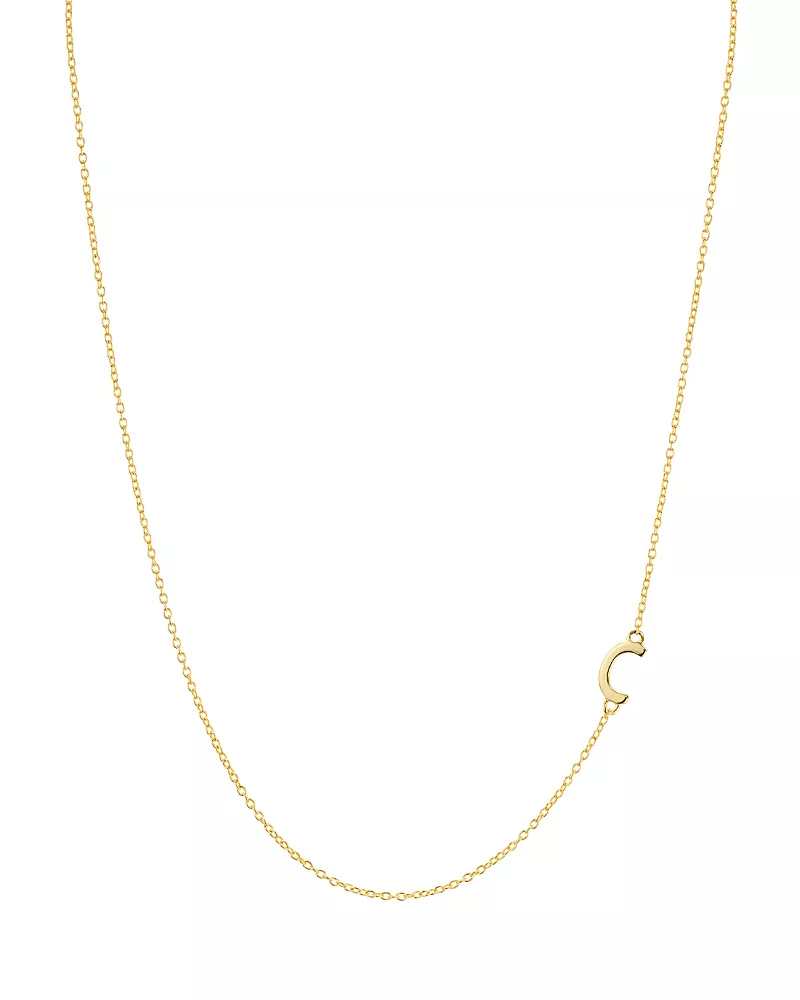 Argento Vivo Asymmetrical Initial Necklace in 18K Gold-Plated Sterling Silver, 16