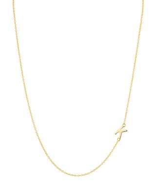 Argento Vivo Asymmetrical Initial Necklace in 18K Gold-Plated Sterling Silver, 16