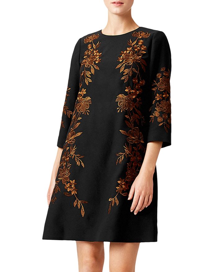 HOBBS LONDON Lynn Embroidered Shift Dress Bloomingdale's