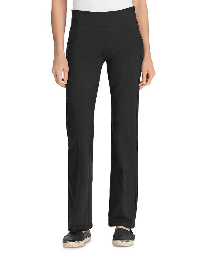 Ralph Lauren Lauren  Straight-leg Yoga Pants In Black