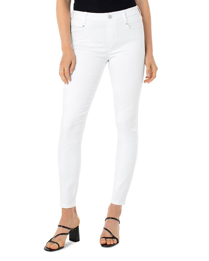 Liverpool Los Angeles Gia Glider Ankle Jeans in White | Bloomingdale's