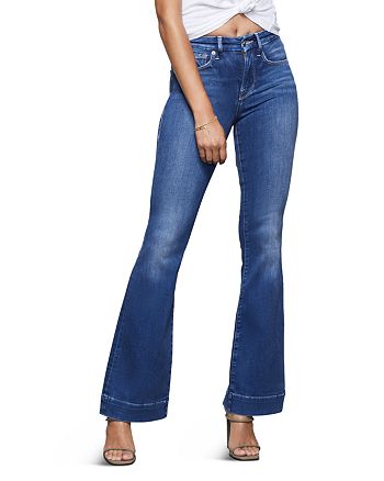 Good American Good Flare Jeans in Blue363 | Bloomingdale's