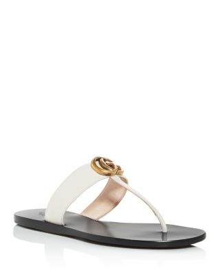 gucci marmont leather thong sandals