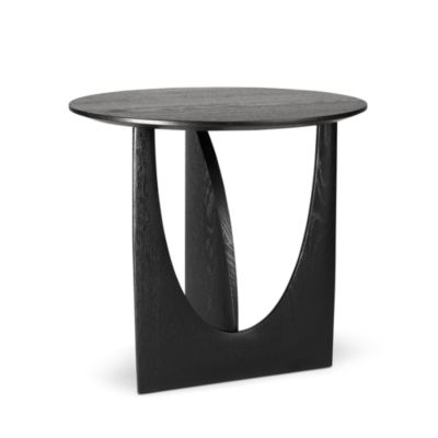 Oak Geometric Side Table
