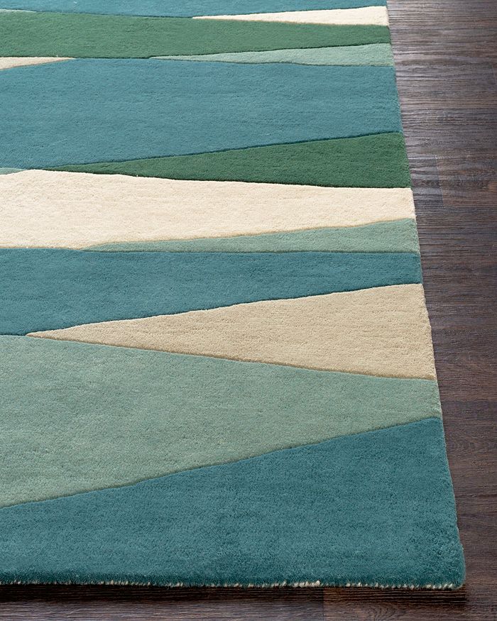 Surya Forum Fm-7204 Square Area Rug, 4' X 4' In Sea Foam