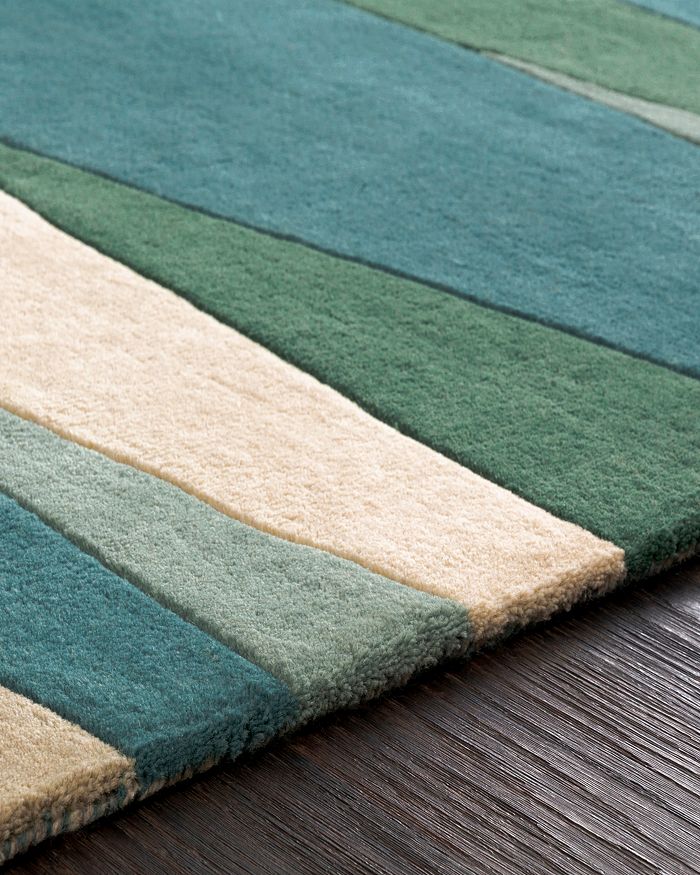 Surya Livabliss Forum Fm-7204 Round Area Rug, 4' Round In Sea Foam