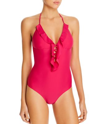 lattice one piece swimsuit