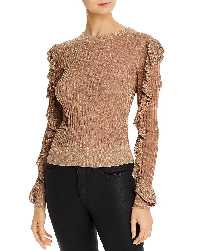 Joie Beza Metallic Rib Knit Sweater Bloomingdale S