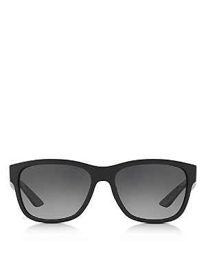 Prada Men's Polarized Sport Square Sunglasses, 57mm In Black/polar Gray
