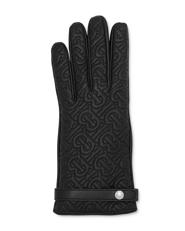 BURBERRY QUILTED MONOGRAM LEATHER GLOVES,8024983