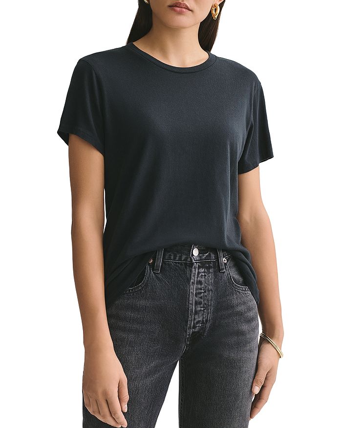 Agolde Short-sleeved Supima Cotton T-shirt In Nocturne