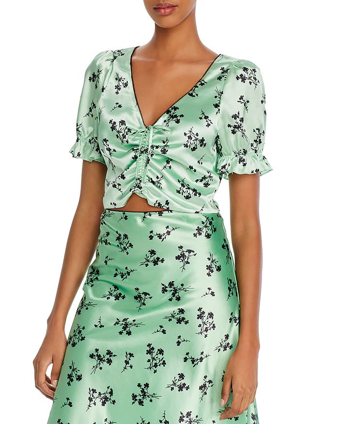 LIKELY MONA BOTANICAL PRINT CROPPED TOP,YW4343461Y