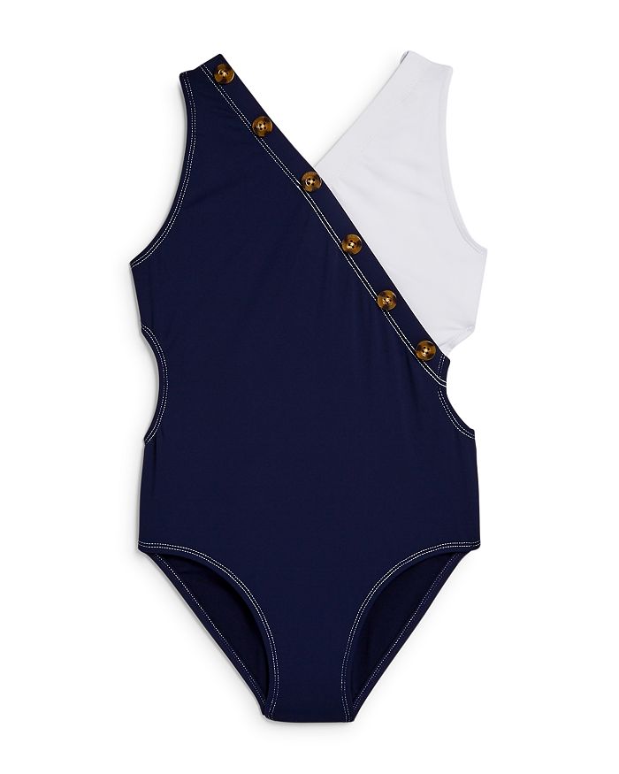 Habitual Kids Girls Color Block One Piece Swimsuit Big Kid