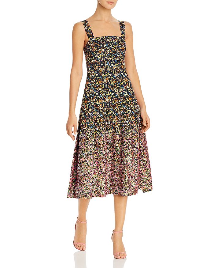 TORY BURCH FLORAL SEQUINED MIDI DRESS,60456