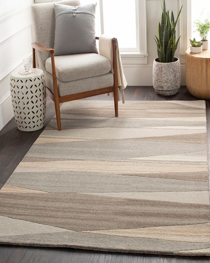 Surya Forum Fm-7211 Area Rug, 6' X 9' In Charcoal/brown