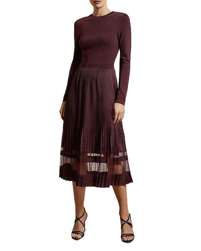 Ted Baker Scarlah Pleated Midi Dress | Bloomingdale's