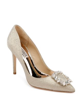 gold evening shoes for women
