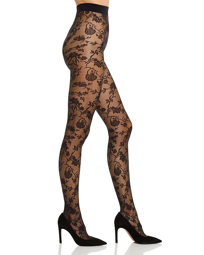 WOLFORD MARIE FLORAL TIGHTS,014786