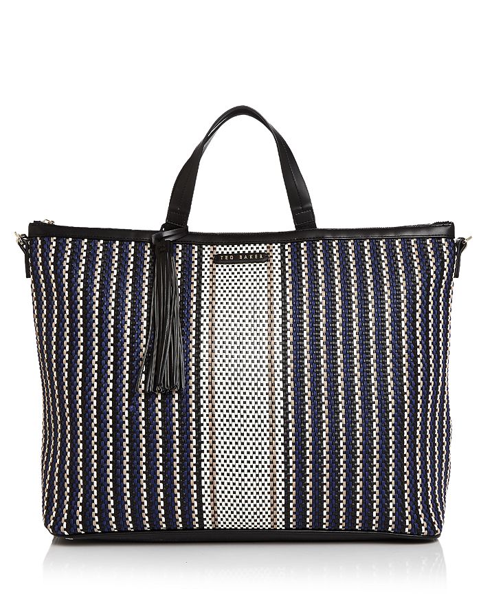 Ted Baker Angelah Large Woven Tote In Blue ModeSens