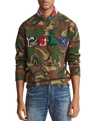 Polo camo best sale fleece sweatshirt