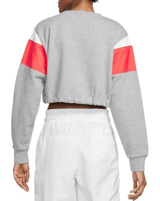 nike colorblock short sleeve crop sweatshirt