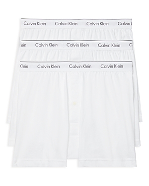 Shop Calvin Klein Traditional Boxers, Pack Of 3 In White
