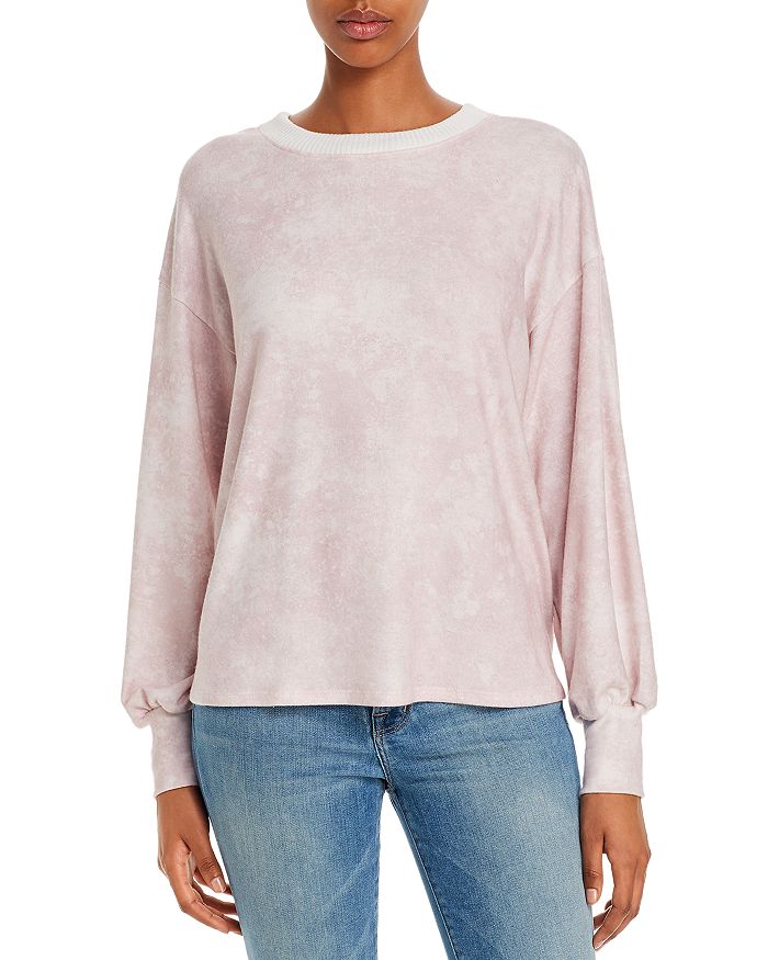 Red Haute Acid-wash Crossback Top In Blush