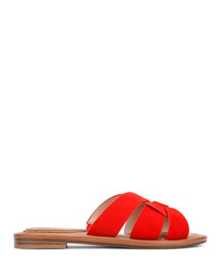 red flat thong sandals