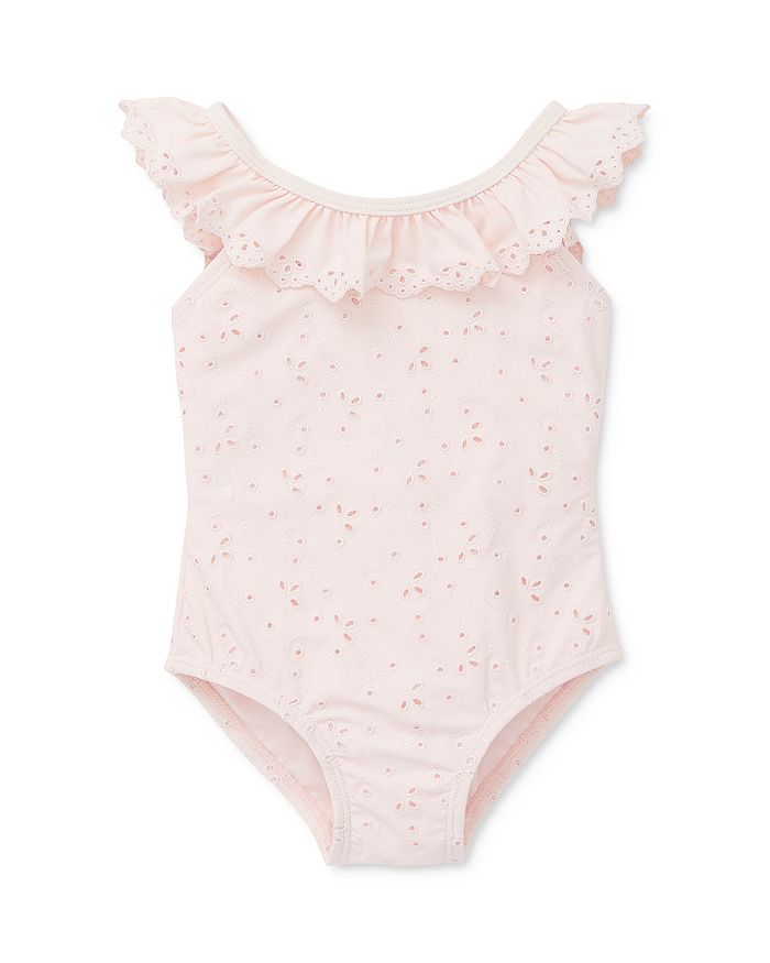 Little Me Girls Pink Eyelet Swimwsuit - Baby | Bloomingdale's