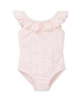 Little Me Girls Pink Eyelet Swimwsuit - Baby | Bloomingdale's