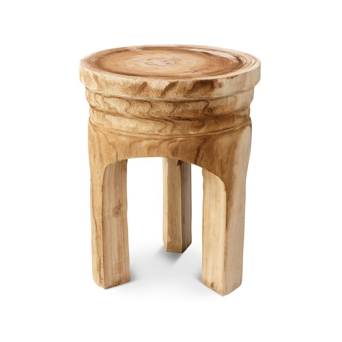 Shop Jamie Young Mesa Wooden Stool In Natural