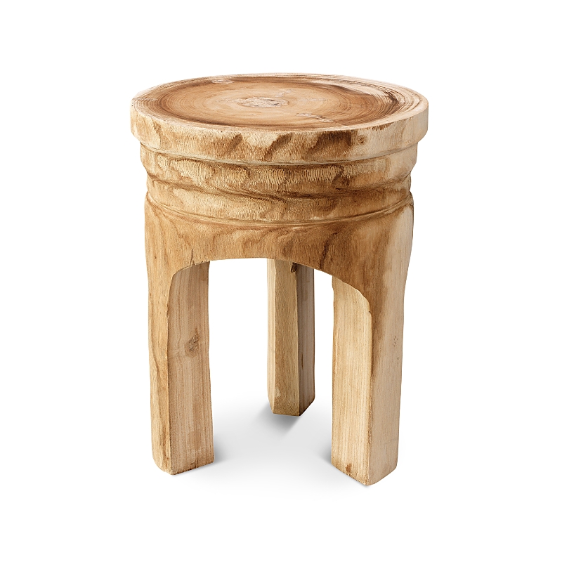 Jamie Young Mesa Natural Wood Side Table In Nude