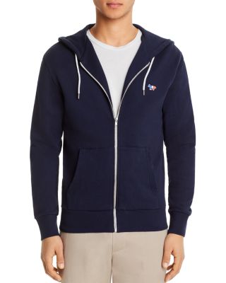 Deals Maison kitsune tricolor hoodie navy