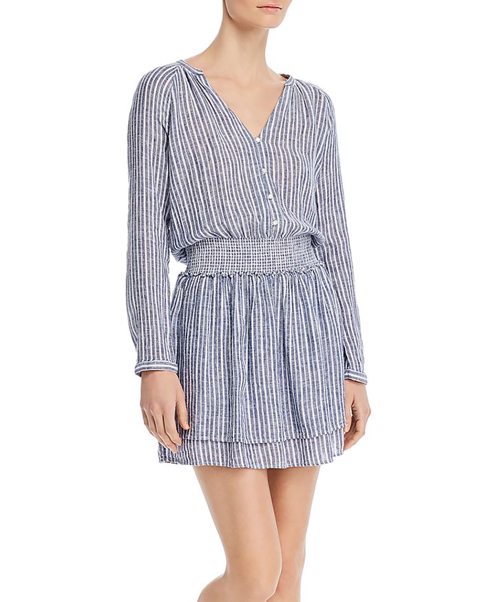 Rails Jasmine Print Long Sleeve Dress In Tibet Stripe