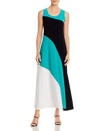 Calvin Klein Sleeveless Color-Block Maxi Dress | Bloomingdale's