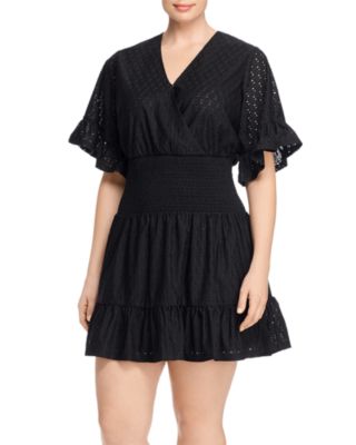 michael kors black eyelet dress