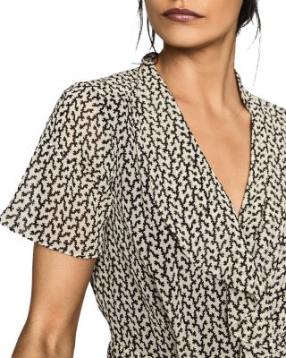 REISS Paris Printed Mini Ruffle Dress | Bloomingdale's