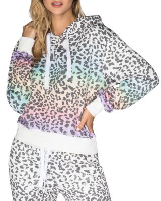 CHRLDR Rainbow Leopard Print Hooded 