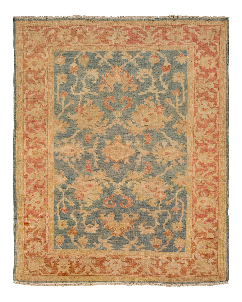 Shop Surya Hillcrest Hil-9026 Area Rug, 5'6 X 8'6 In Teal/burnt Orange/olive