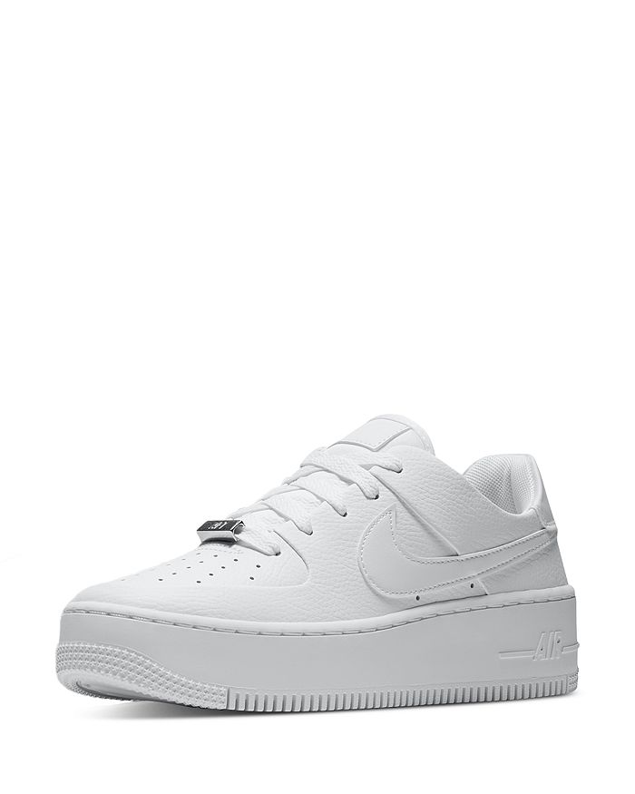 Nike Women's Air Force 1 Sage Low-top Sneakers - 100% Exclusive In White/white Leather