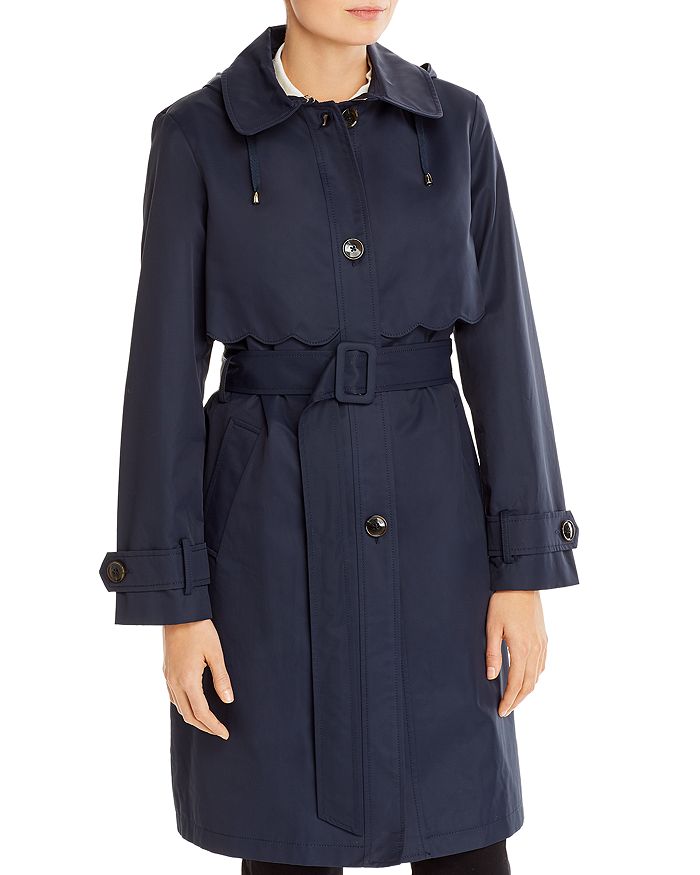 Kate Spade New York Belted Trench Coat In Deep Navy | ModeSens