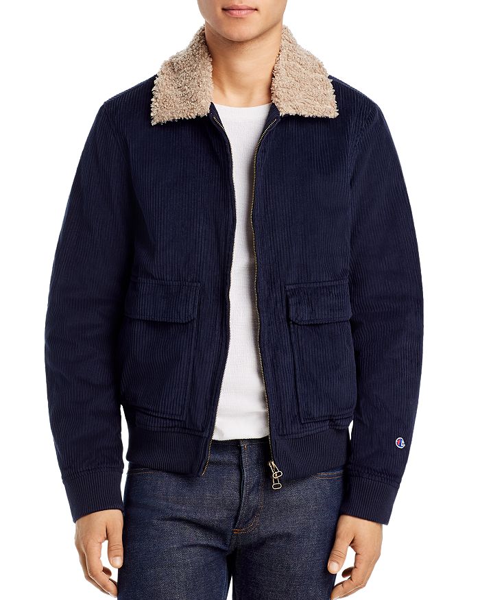 Champion Corduroy Regular Fit Jacket In Navy ModeSens