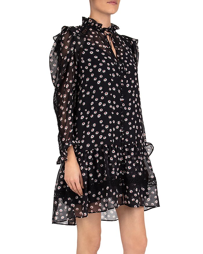 The Kooples Tie Flowers Mini Dress | Bloomingdale's
