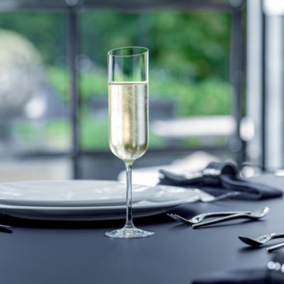 New Moon Flute Champagne Glasses, Set of 4