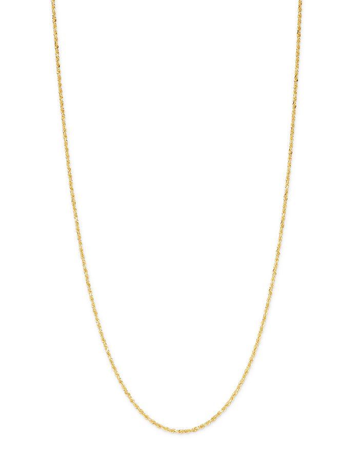 Bloomingdale's Fine Glitter Link Chain Necklace In 14k Yellow Gold - 100% Exclusive