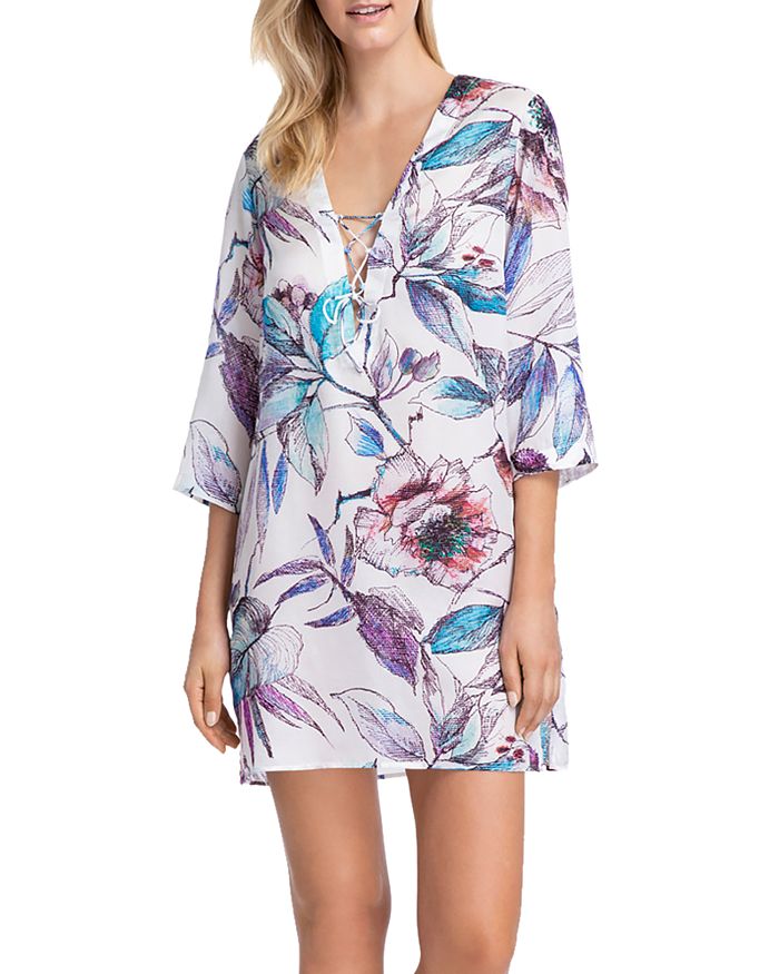 GOTTEX FIRST BLOOM TUNIC SWIM COVER-UP,20FB622